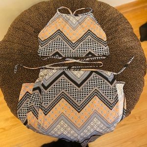 Crop Top with Skirt Set